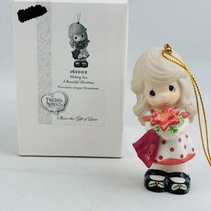 Precious Moments Wishing You A Beautiful Christmas 2016 Ornament Porcelain Flaws